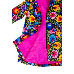 Regnfrakk med rosa fr