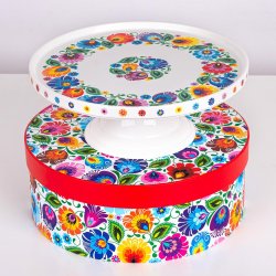 Kakefat med blomstermnster