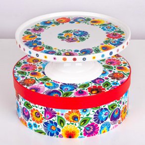 Kakefat med blomstermnster