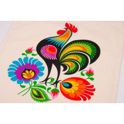 Handlenett med hanemnster