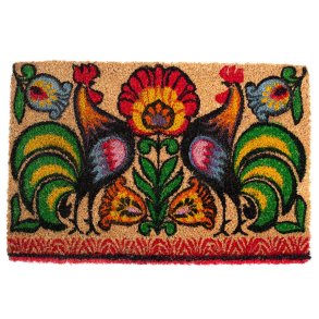 Drmatte med hanemnster