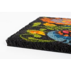 Drmatte med blomster