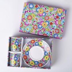 Espressokopper med blomstermnster