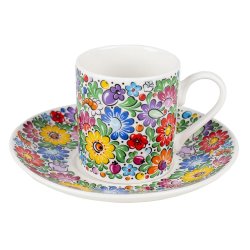 Espressokopper med blomstermnster