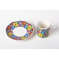 Espressokopper med blomstermnster