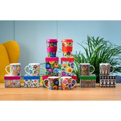 Krus med blomstermnster