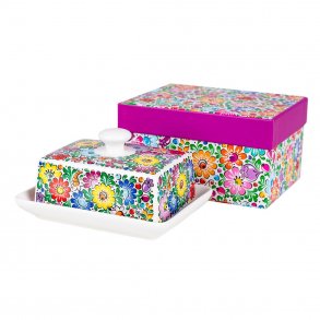 Smrboks med blomstermnster 