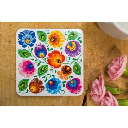 Korkunderlag  i hvitt, 6 stk.