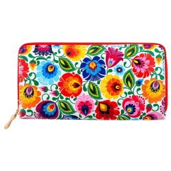 Stor lommebok i hvitt